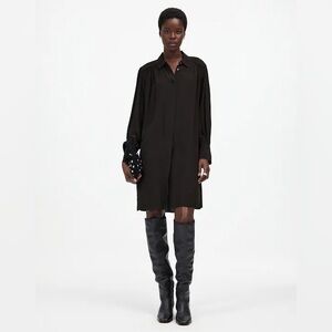 MADEWELL Over-Sized Button-Front Mini Dress